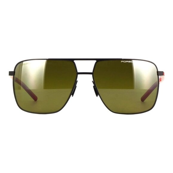 New PORSCHE DESIGN Grey Polarised Round P8963 B Sunglasses Women - Picture 2 of 3